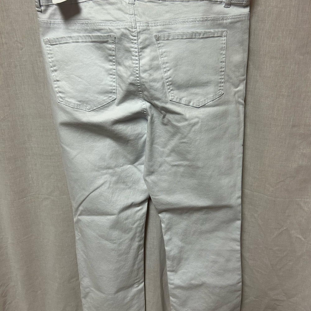Women’s white denim bootcut jeans size 18W nwt cotton stretch - Picture 2 of 11